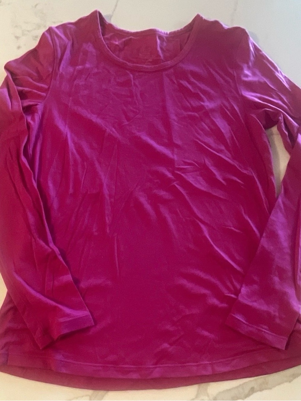 Women's Pink Woolx Merino Wool Blend Long Sleeve Crewneck Top